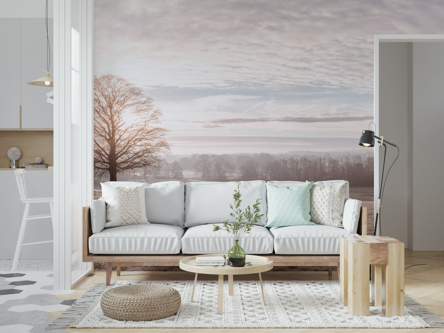 Winter's Soft Light Wall Mural