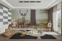 An angled shot of the mural's gentle color palette.

