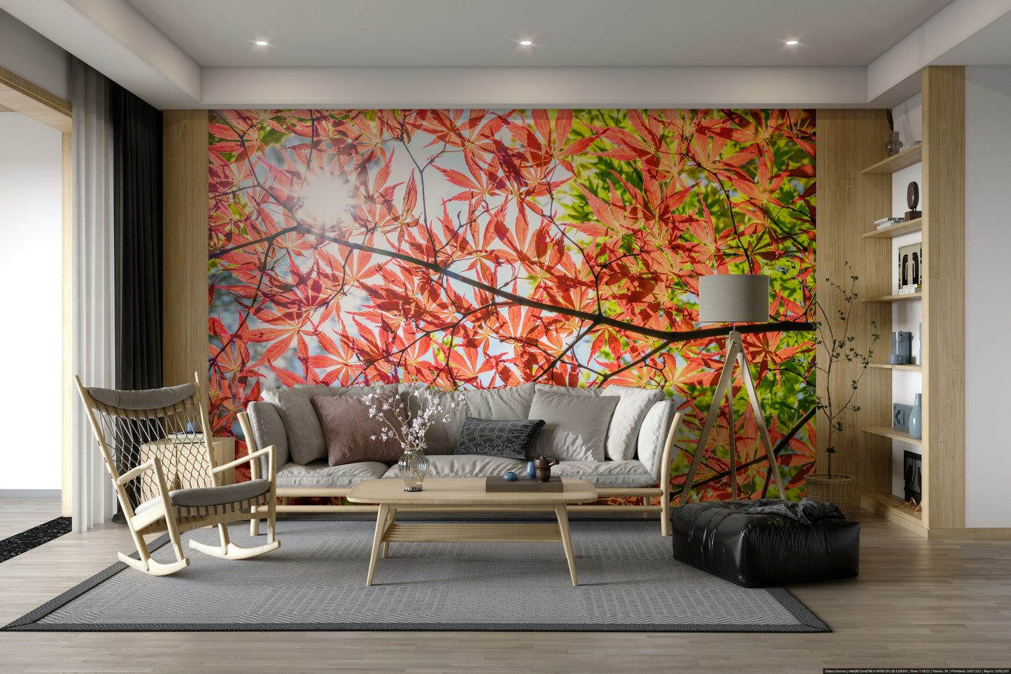 Autumn Leaves Wall Mural