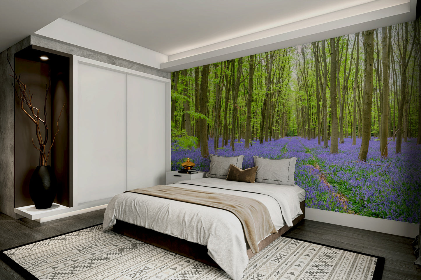 Enchanted Bluebell Woods Wall Mural