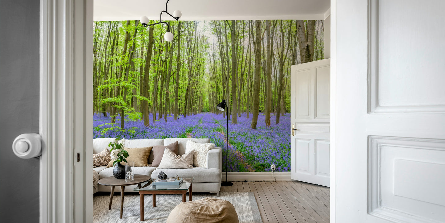 Enchanted Bluebell Woods Wall Mural