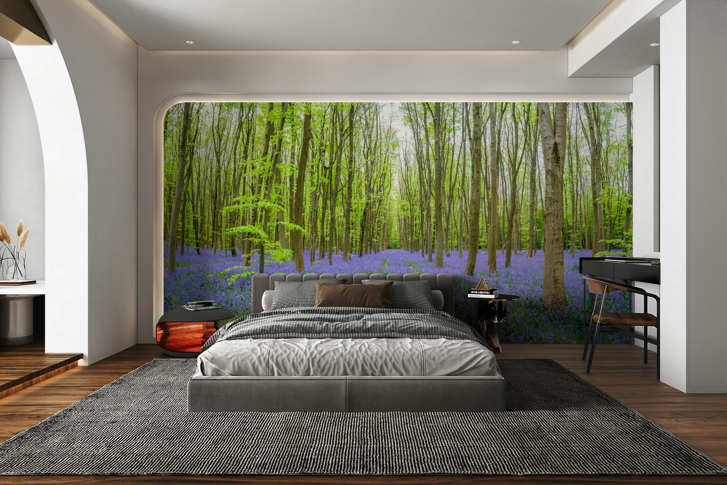 Enchanted Bluebell Woods Wall Mural