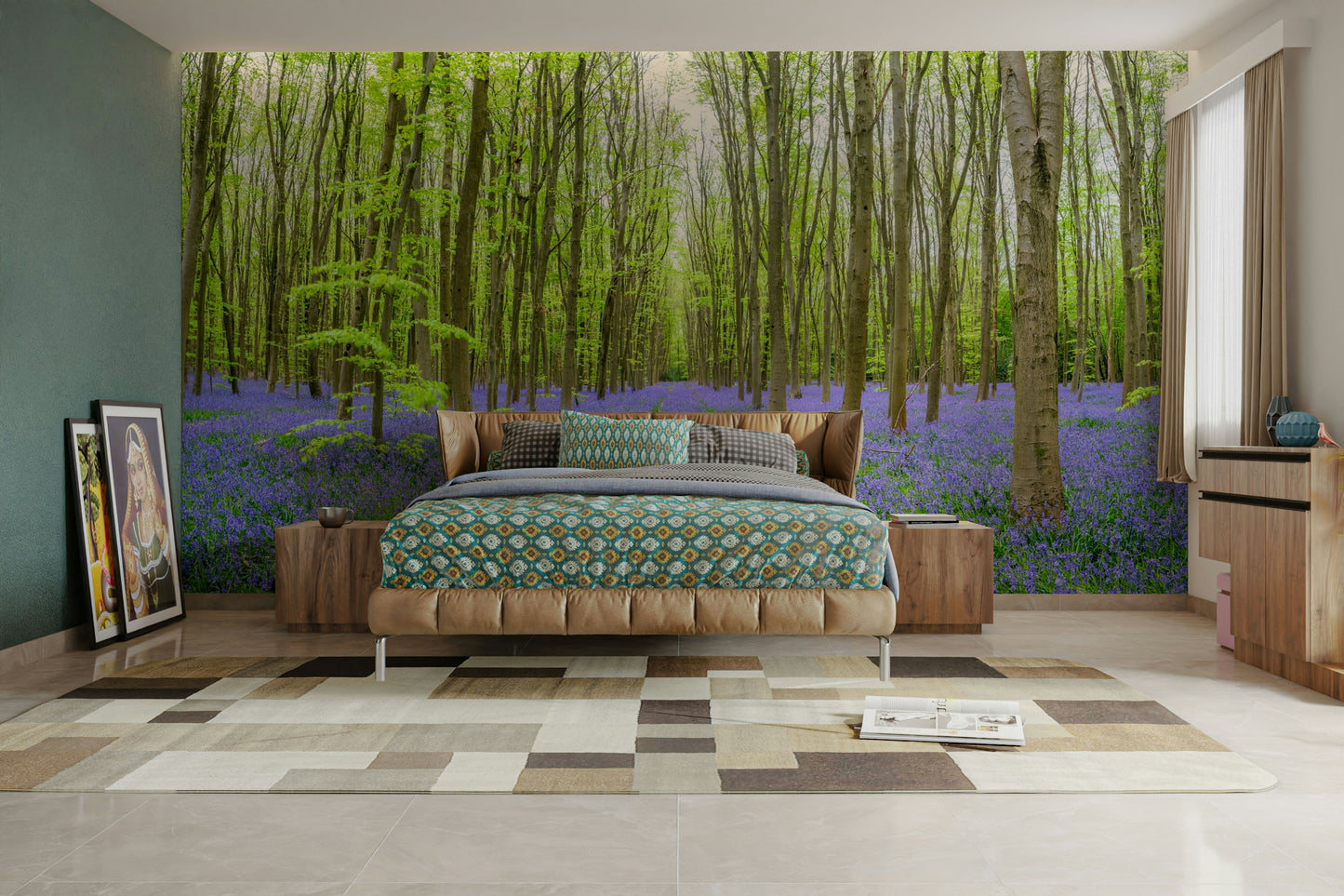Enchanted Bluebell Woods Wall Mural