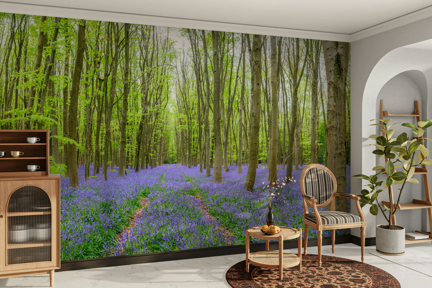 Enchanted Bluebell Woods Wall Mural
