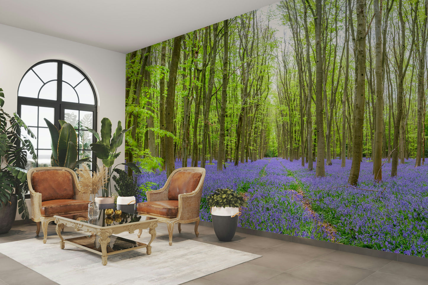 Enchanted Bluebell Woods Wall Mural