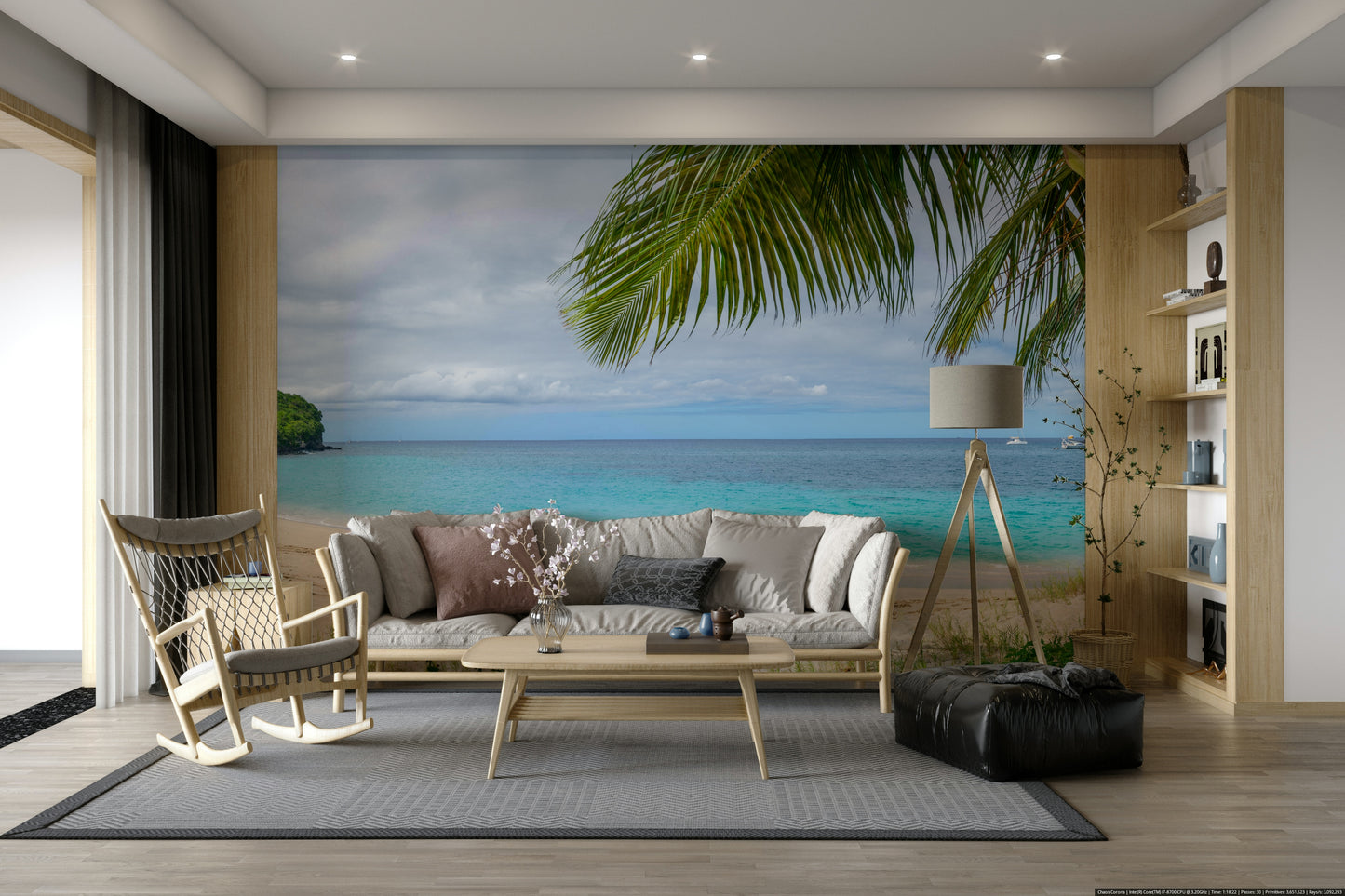 Emerald Waters Beach Wall Mural