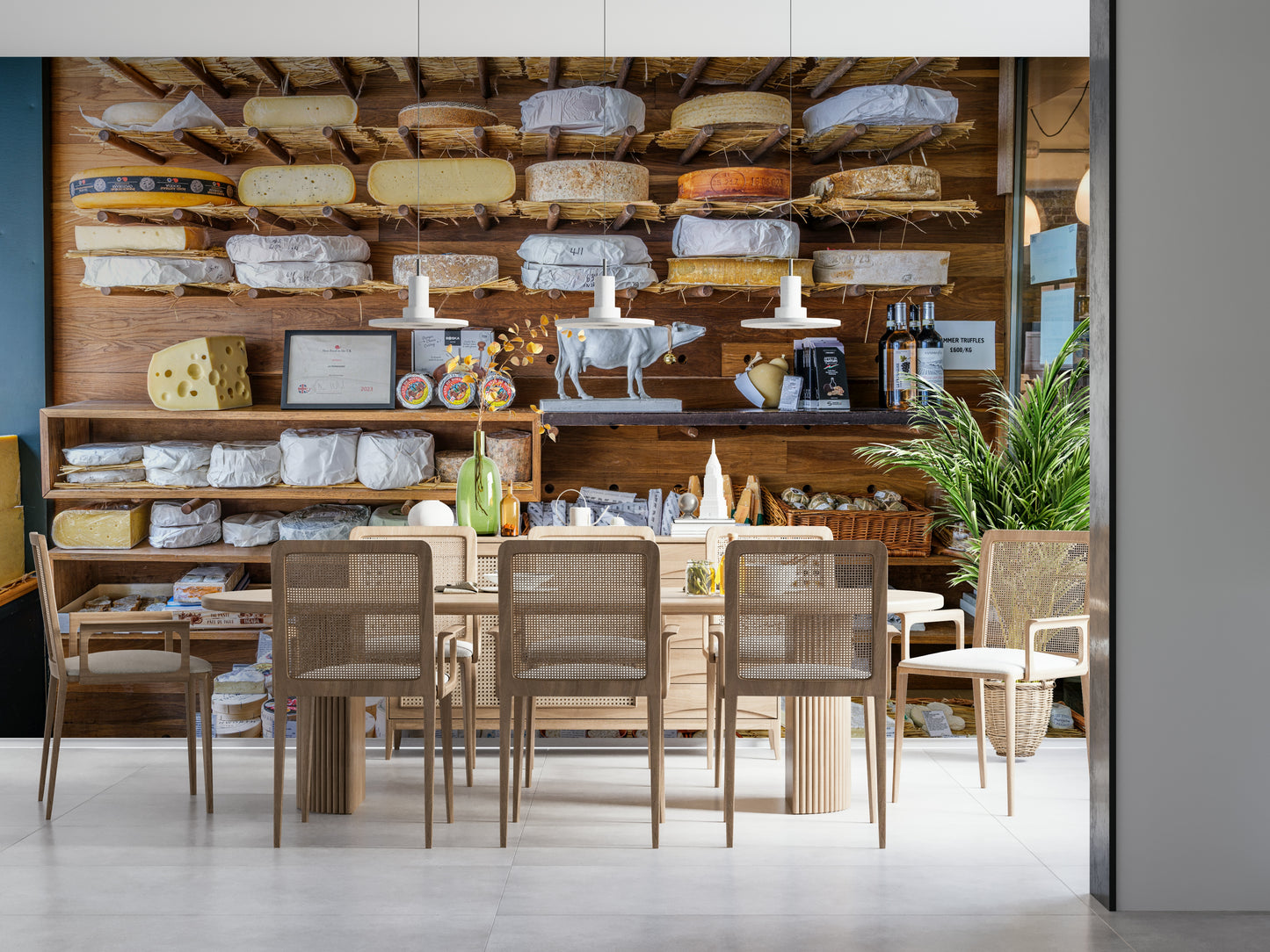 London's Organic Cheese Shop Wall Mural