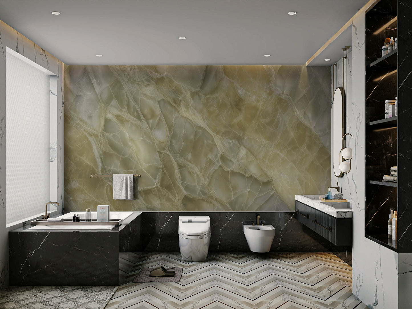 Luminous Stone Texture Wall Mural