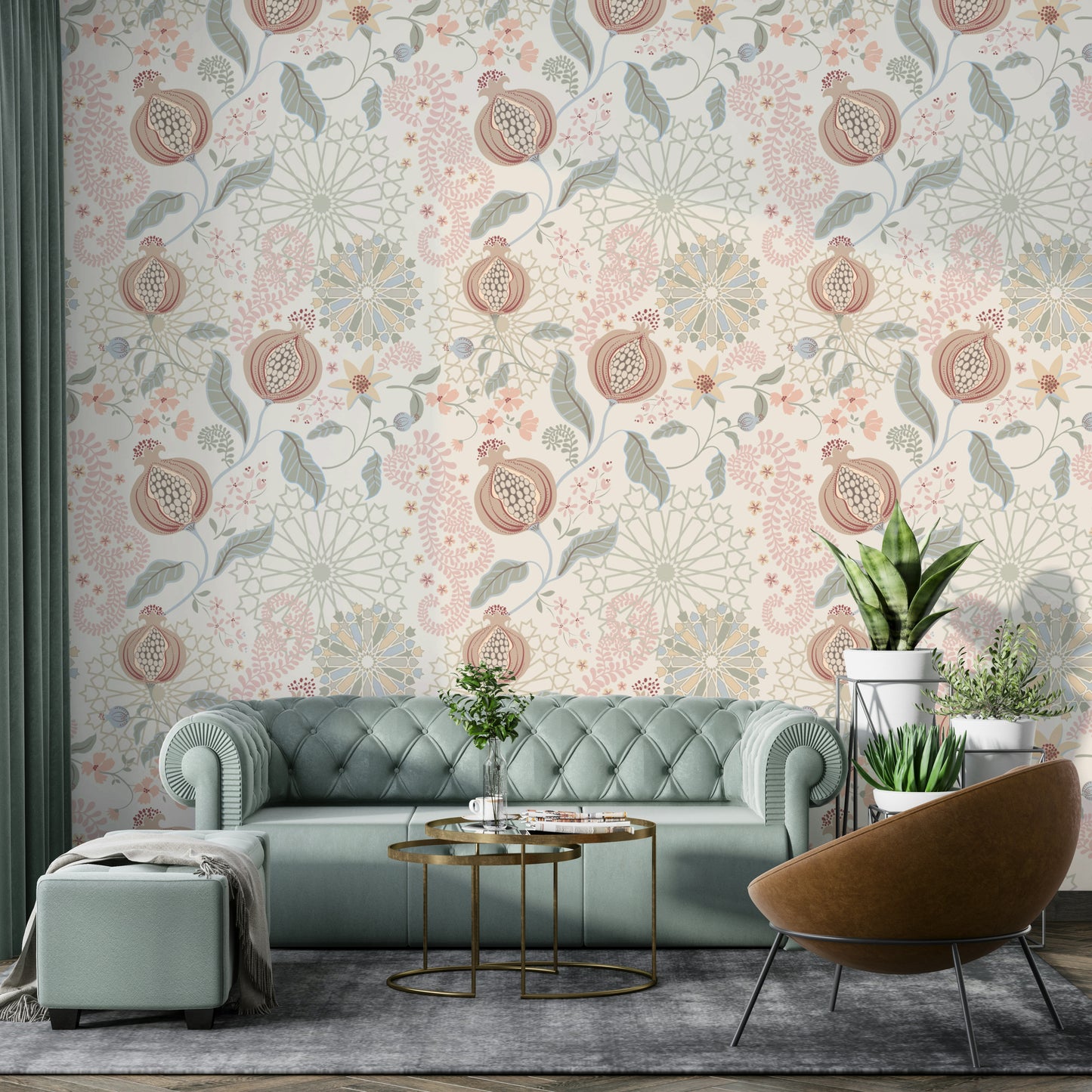 Soft Tones Pomegranate Wallpaper⁠