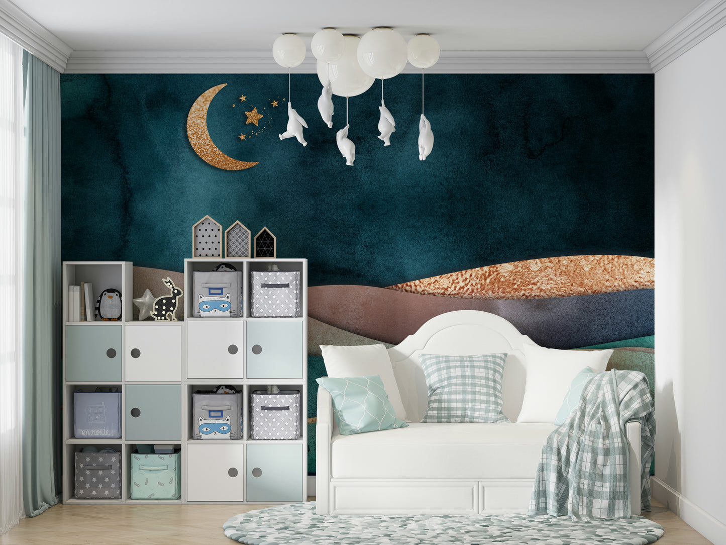 Golden Moon Hues Wall Mural