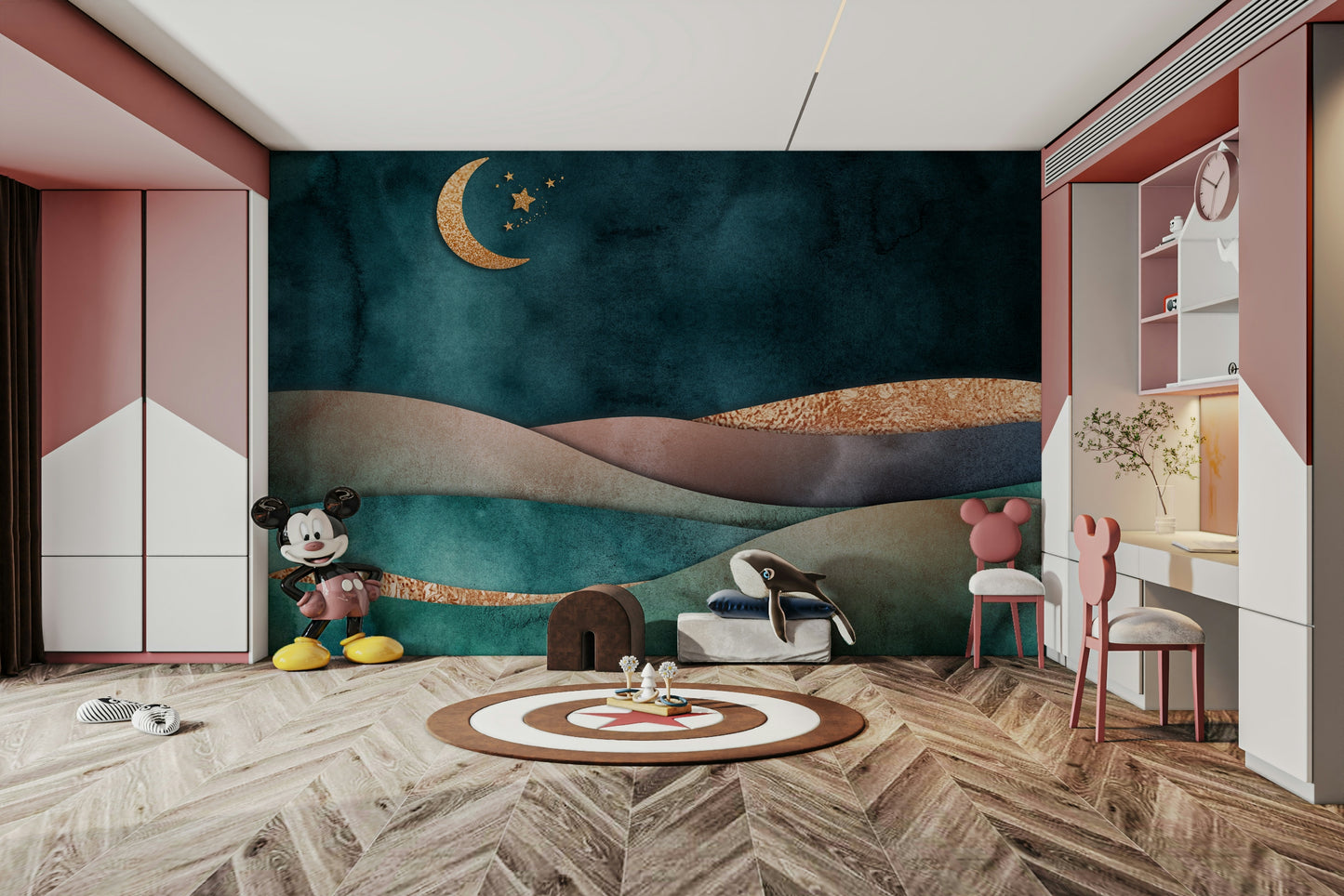 Golden Moon Hues Wall Mural