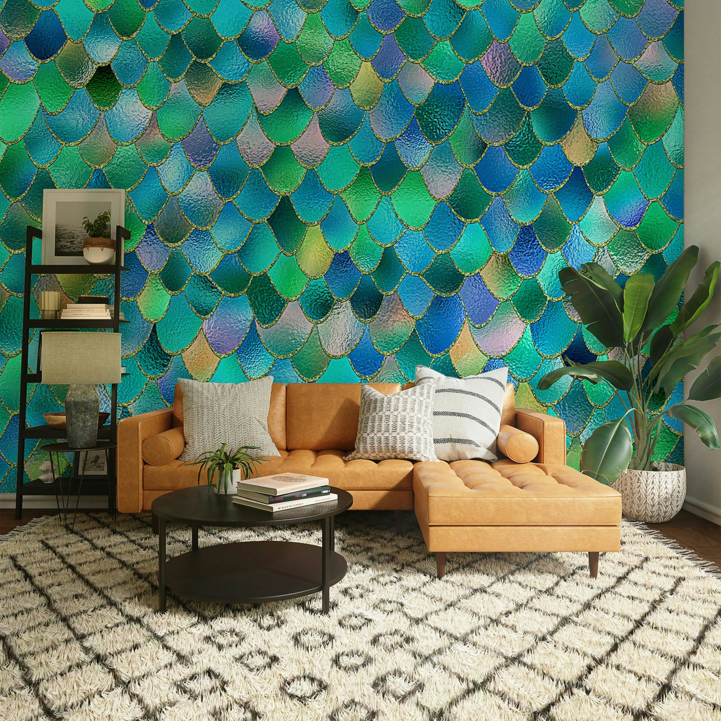 Enchanted Mermaid Scales Wall Mural