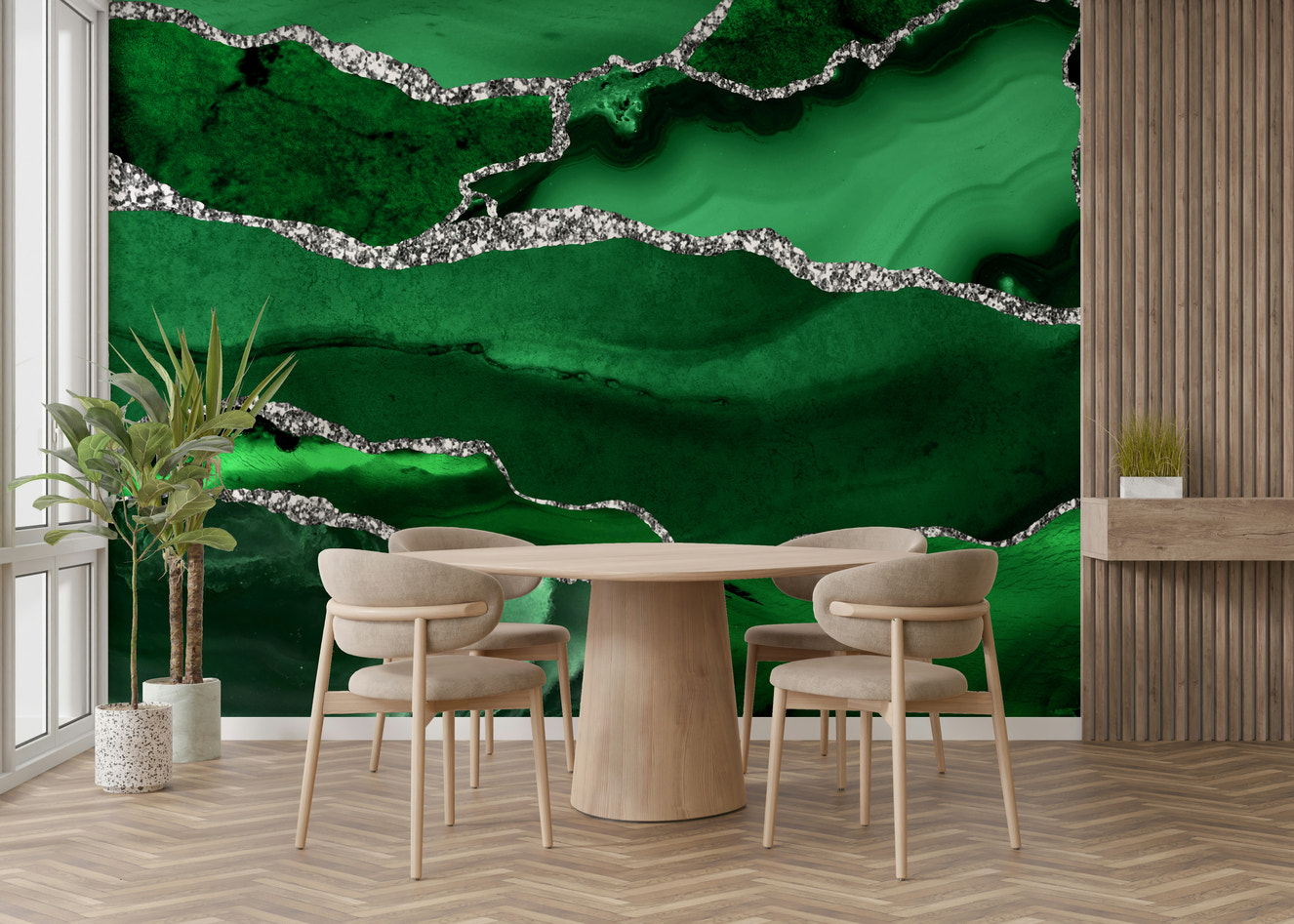 Emerald Agate Wall Mural