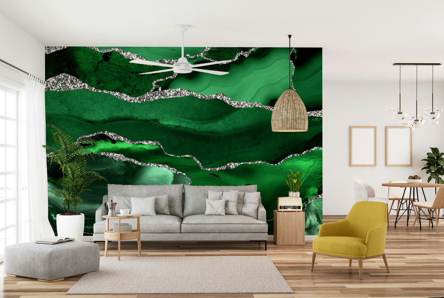 Emerald Agate Wall Mural