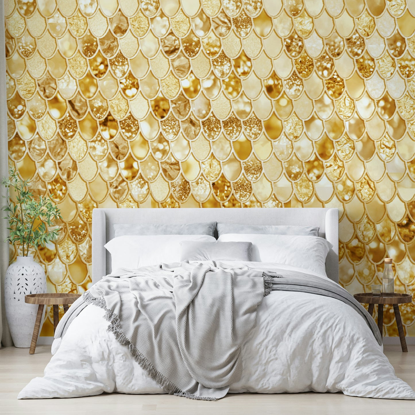 Gilded Scales Wall Mural
