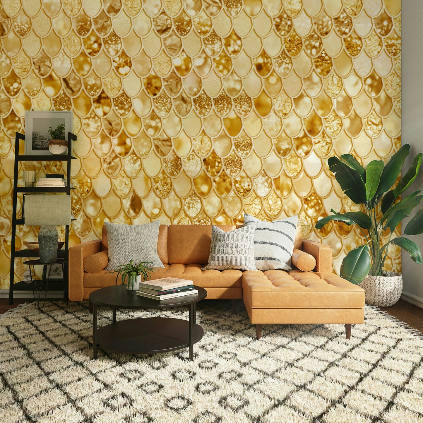 Gilded Scales Wall Mural