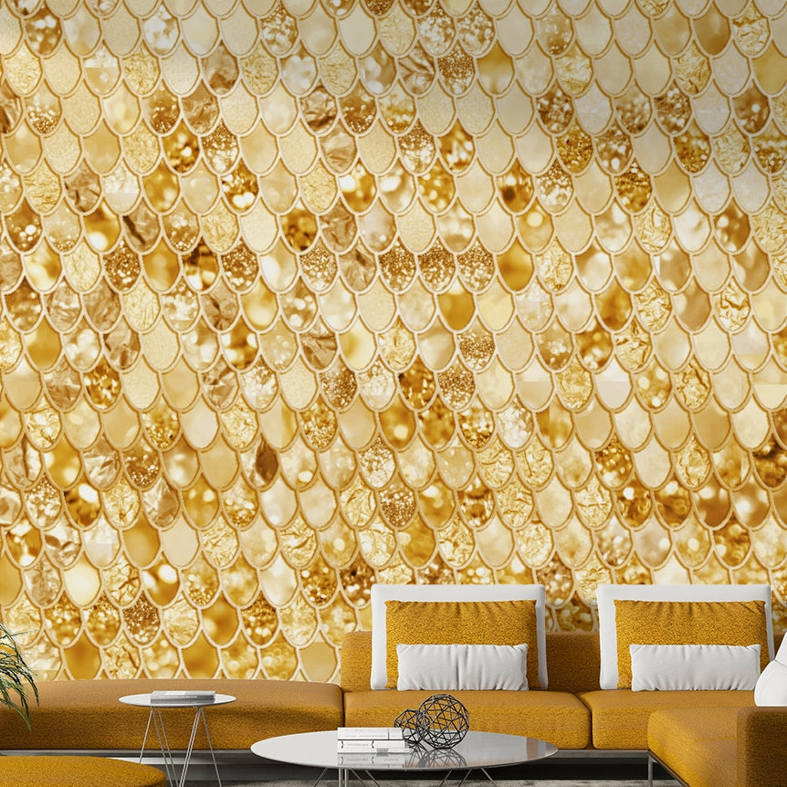 Gilded Scales Wall Mural