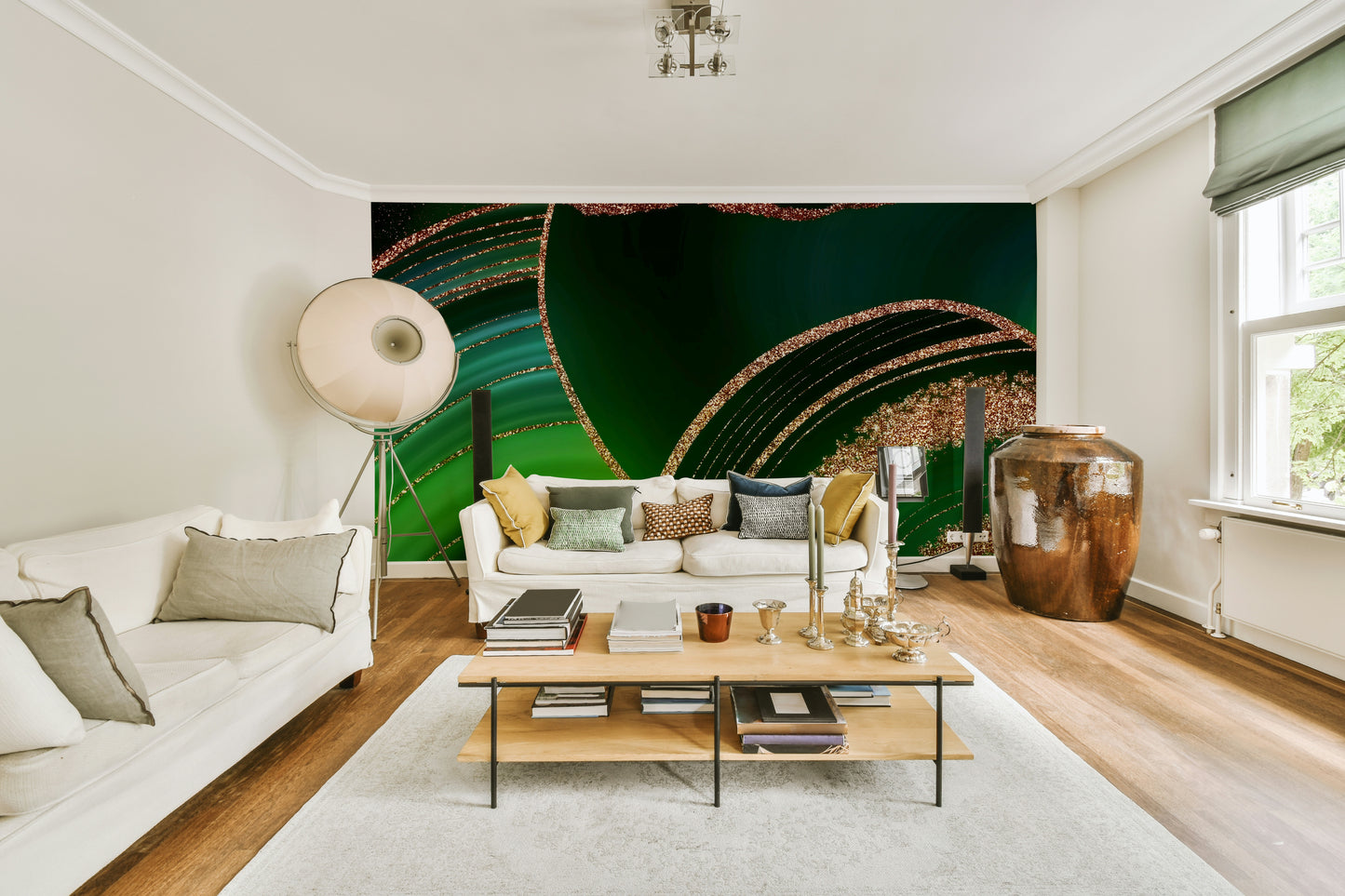 Gilded Geodes Wall Mural