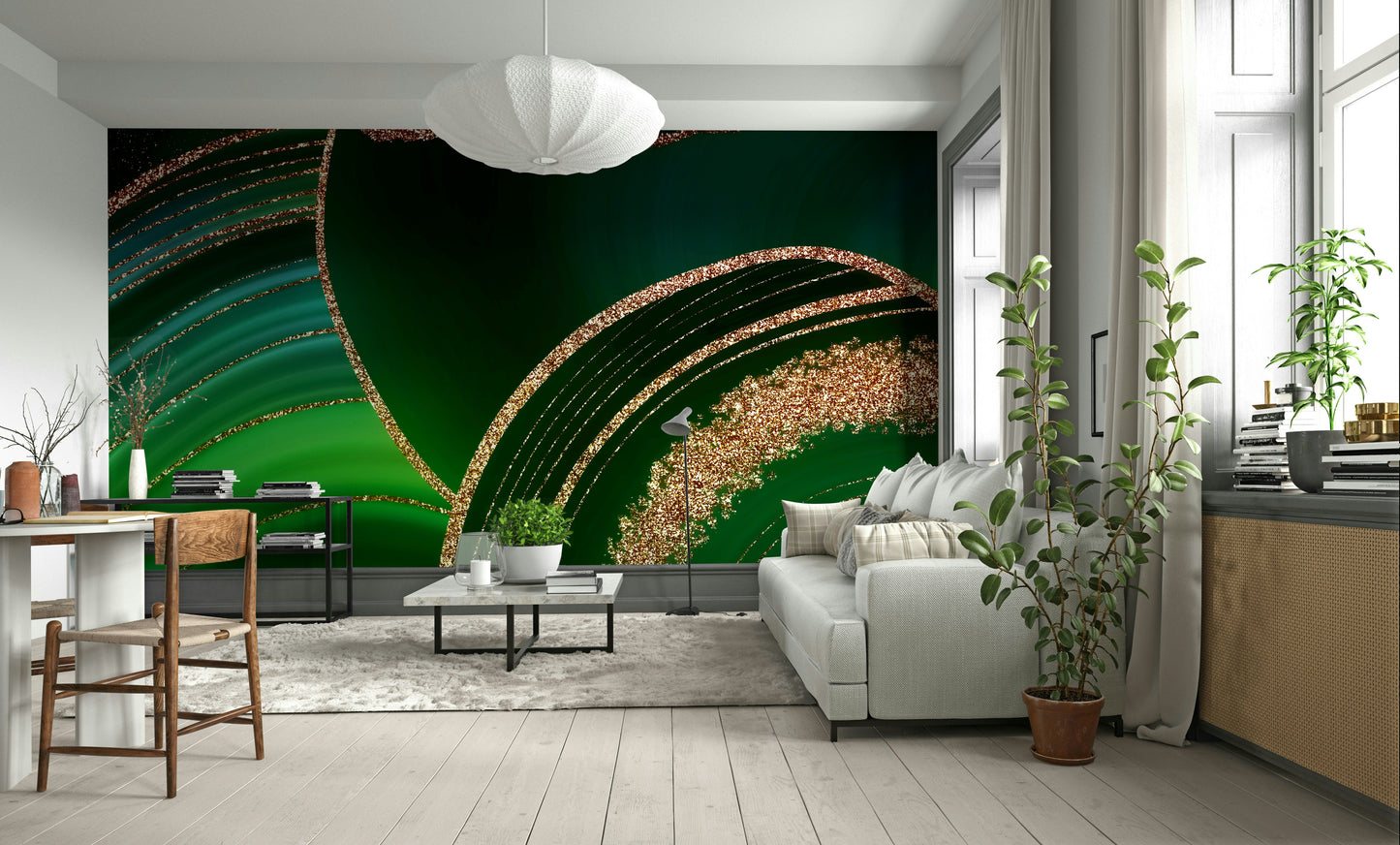 Gilded Geodes Wall Mural