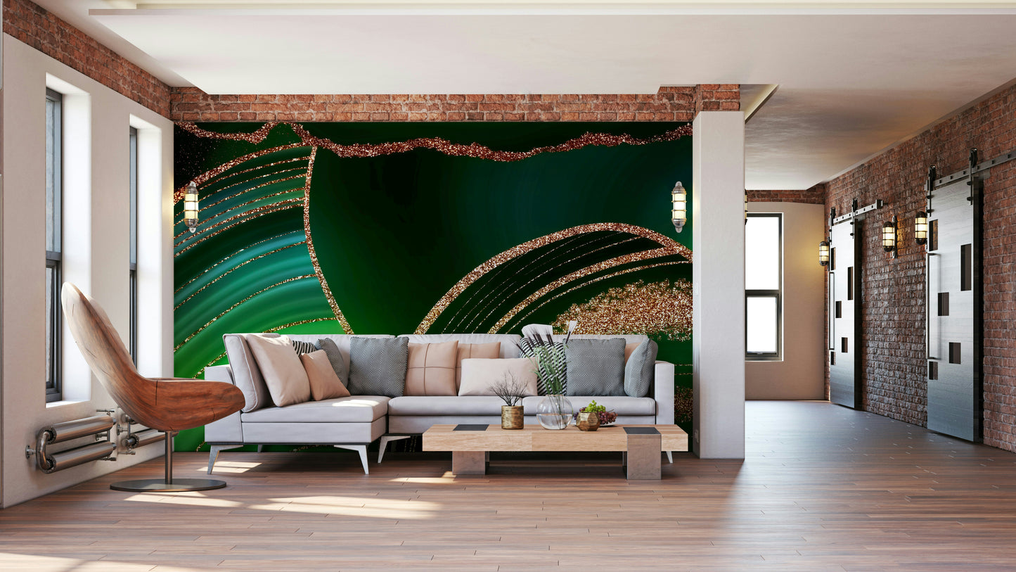 Gilded Geodes Wall Mural