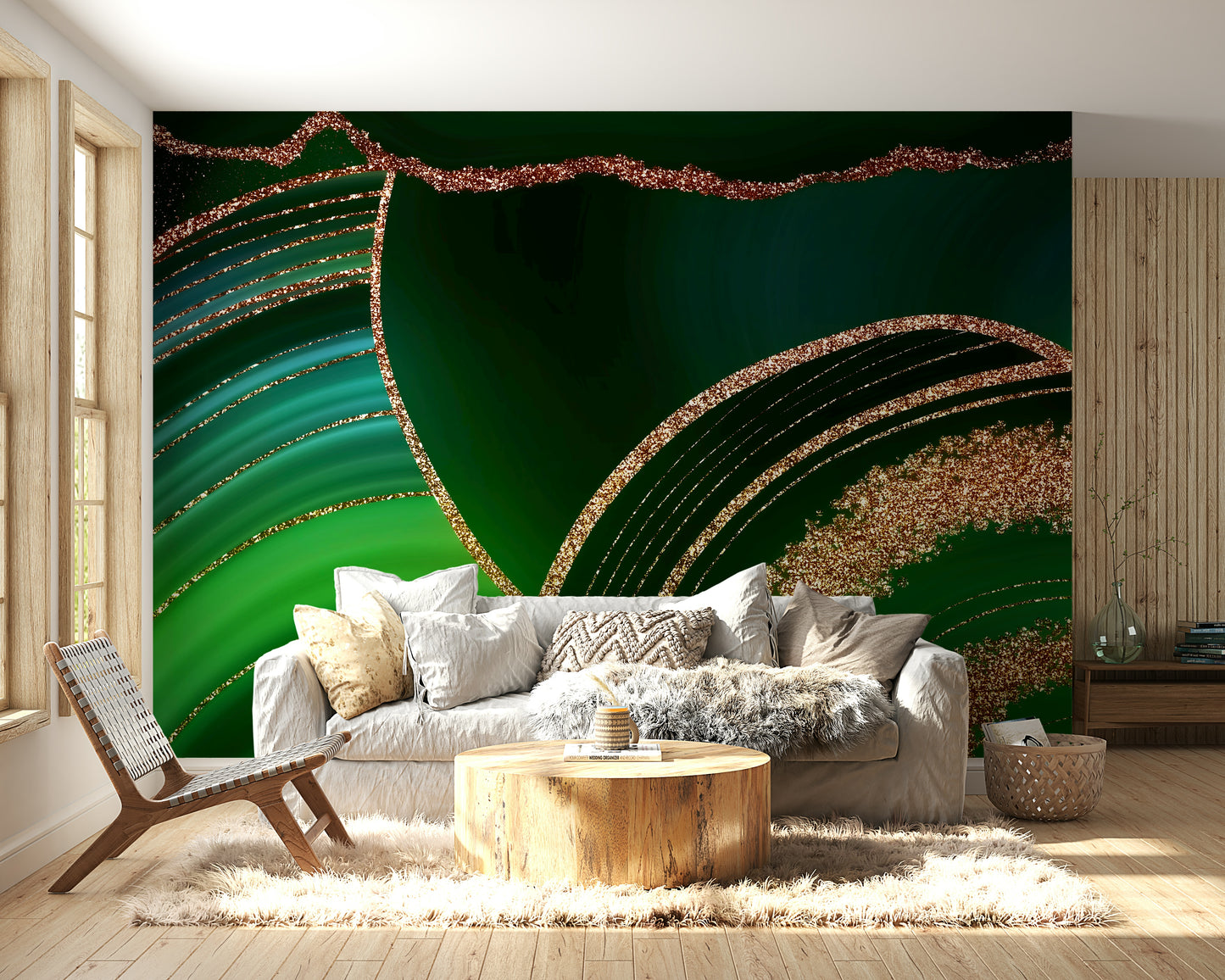 Gilded Geodes Wall Mural