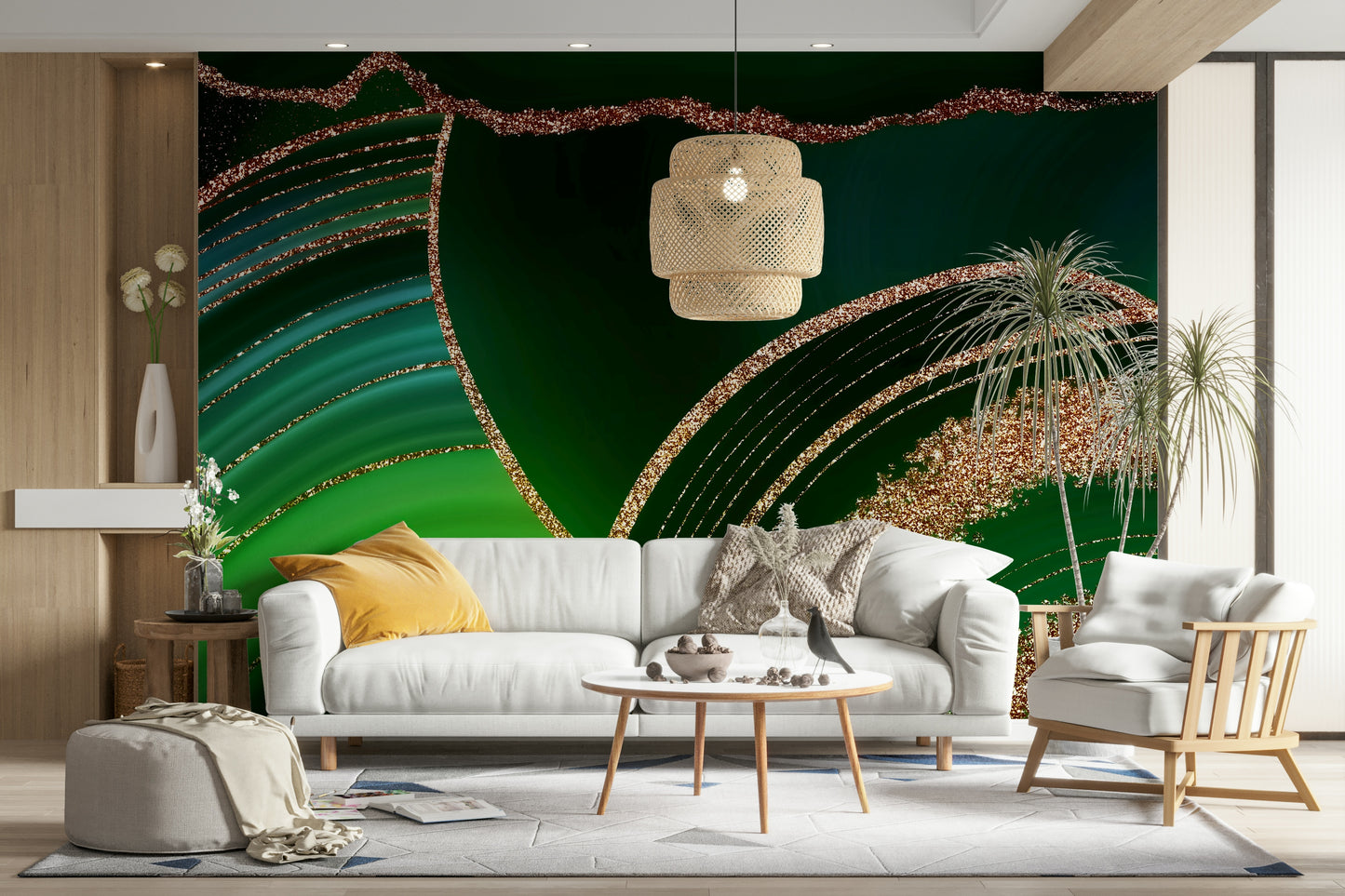 Gilded Geodes Wall Mural