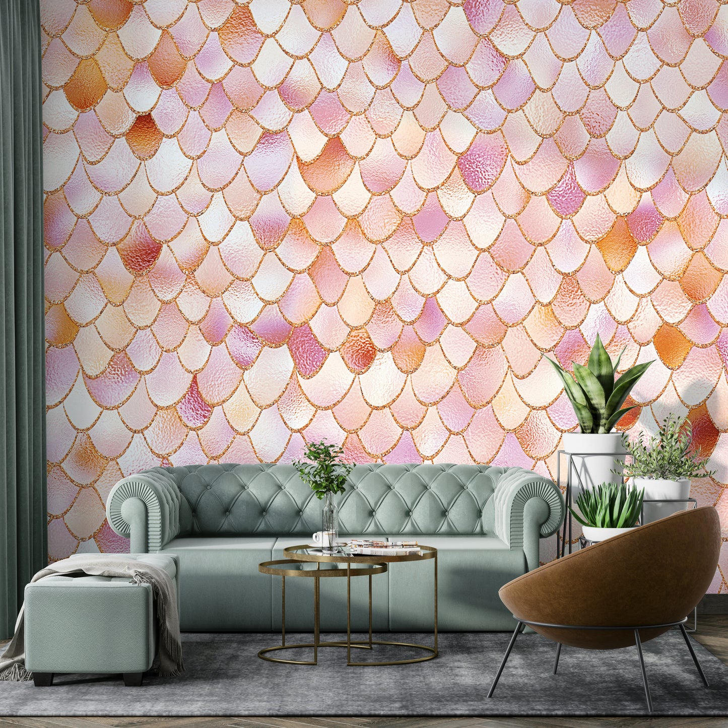 Pastel Mermaid Wall Mural