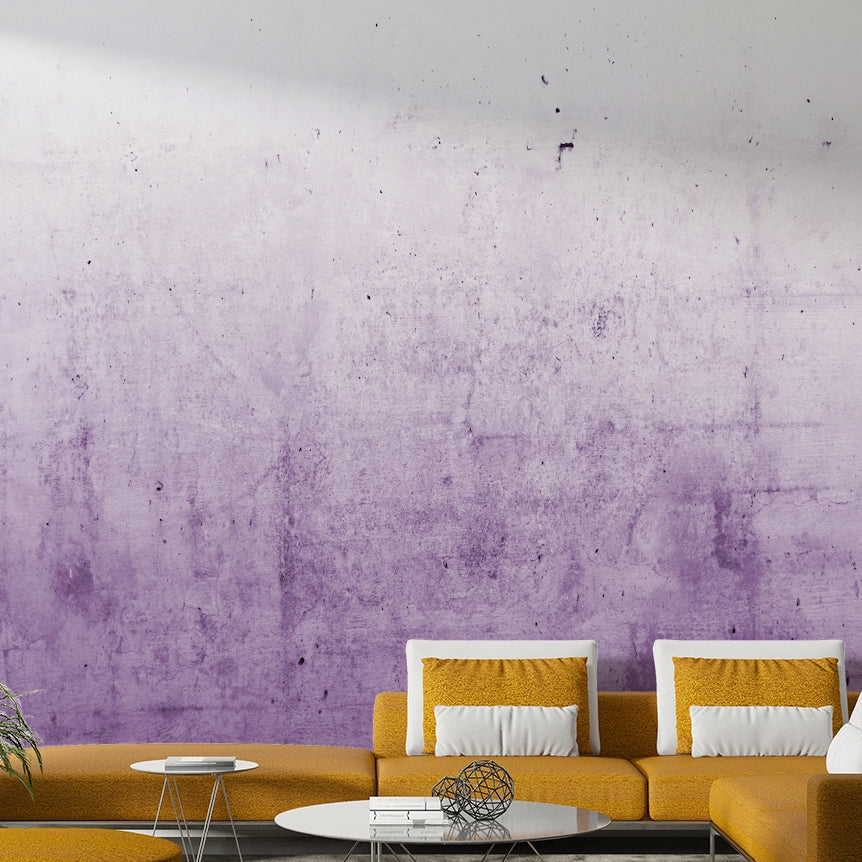 Radiant Orchid Ombre Concrete Wall Mural