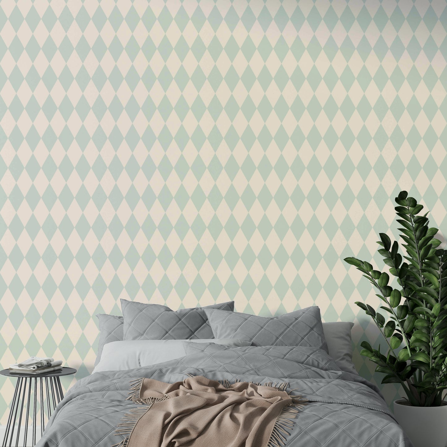 Diamond Harlequin Pattern Wallpaper⁠