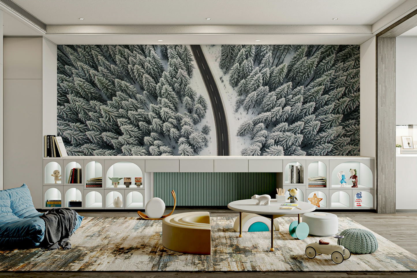 Winter Road Wall Mural