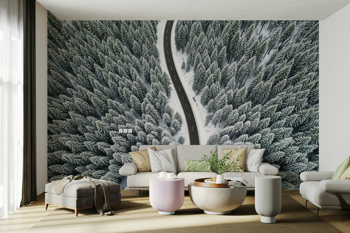 Winter Road Wall Mural