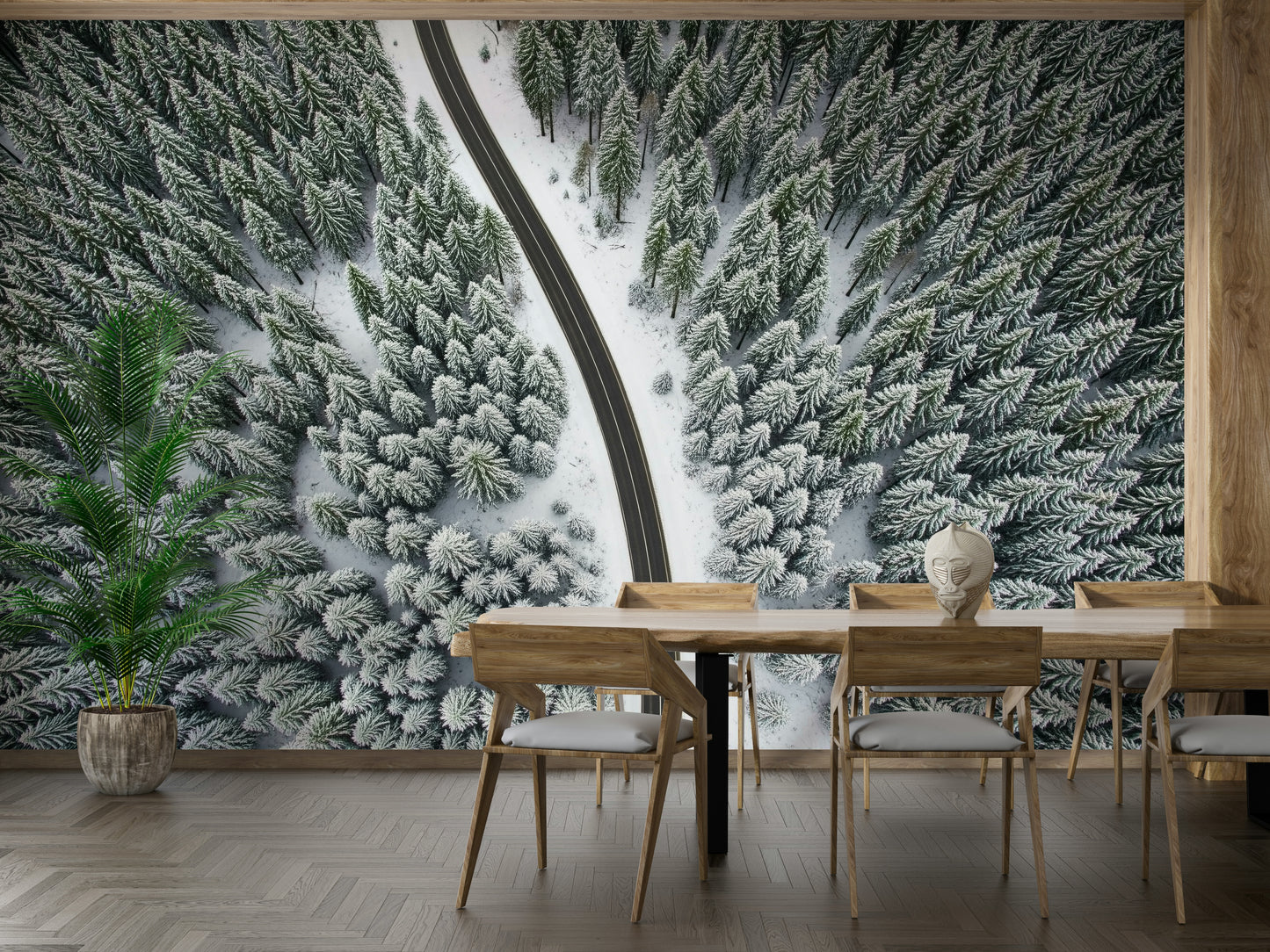 Winter Road Canopy Wall Mural