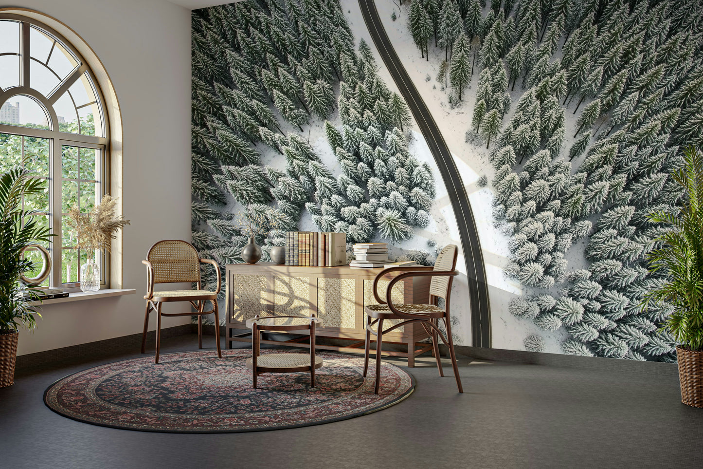 Winter Road Canopy Wall Mural