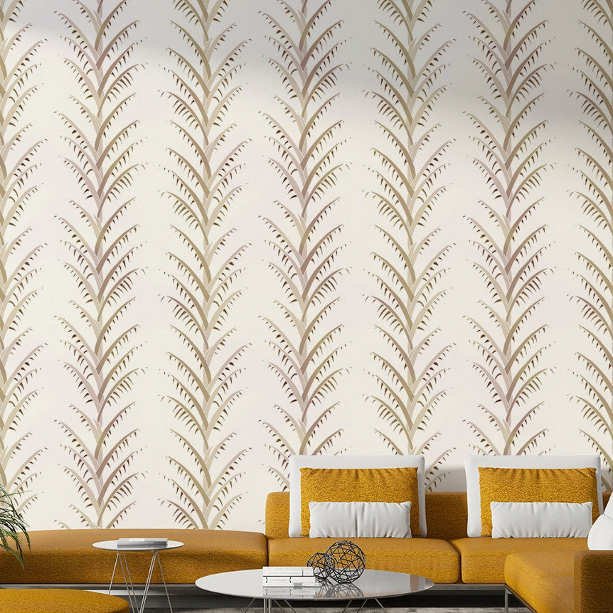 Simple Pearl Palm Leaves  Wallpaper⁠