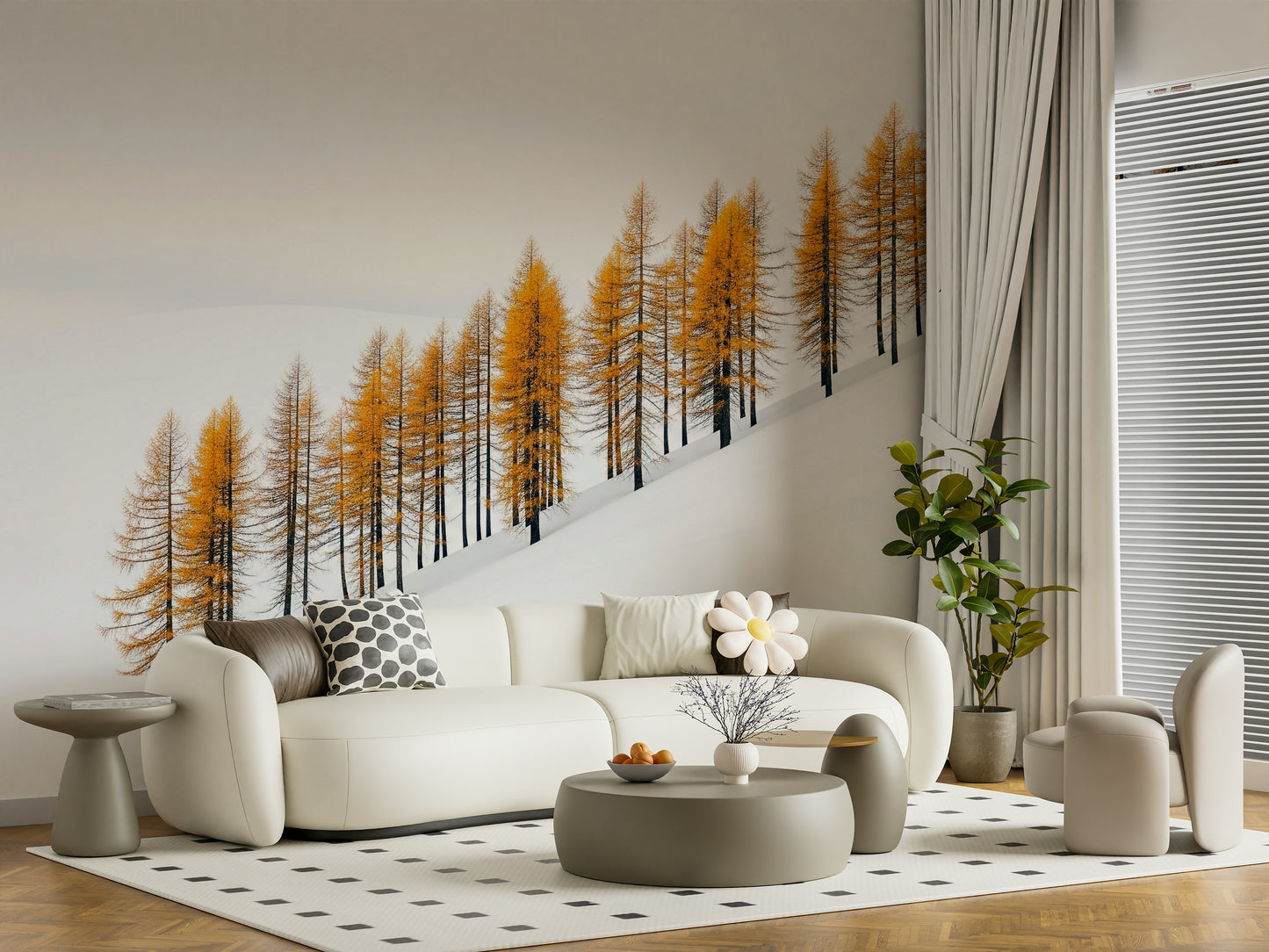 Winter's Gold Wall Mural