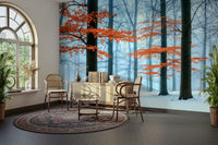 Wallpaper with a soft, ethereal style in fall colors

