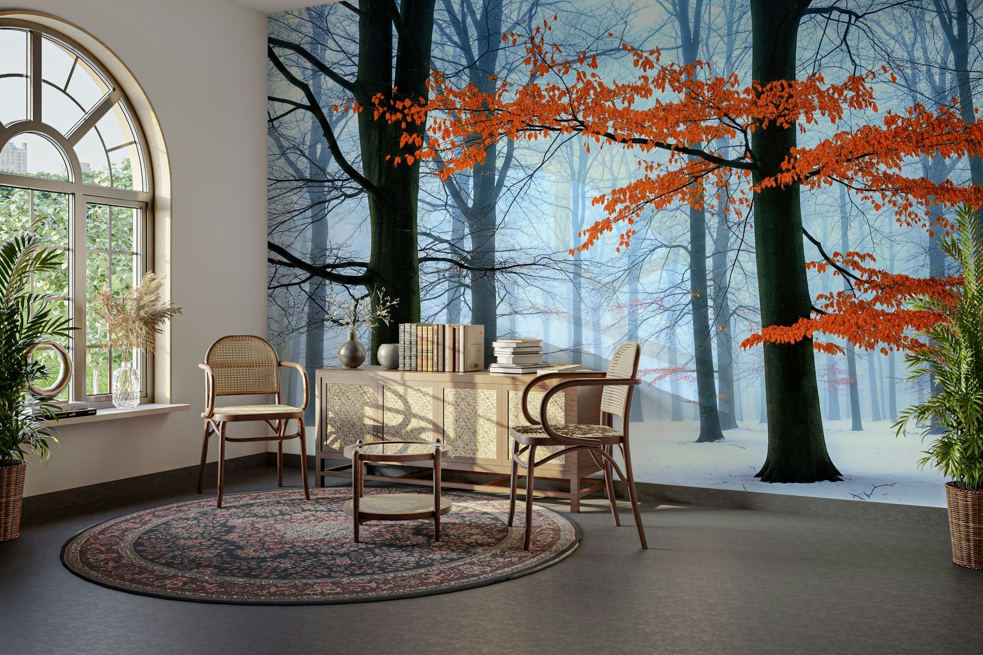 Wallpaper for walls with a serene, artistic feel

