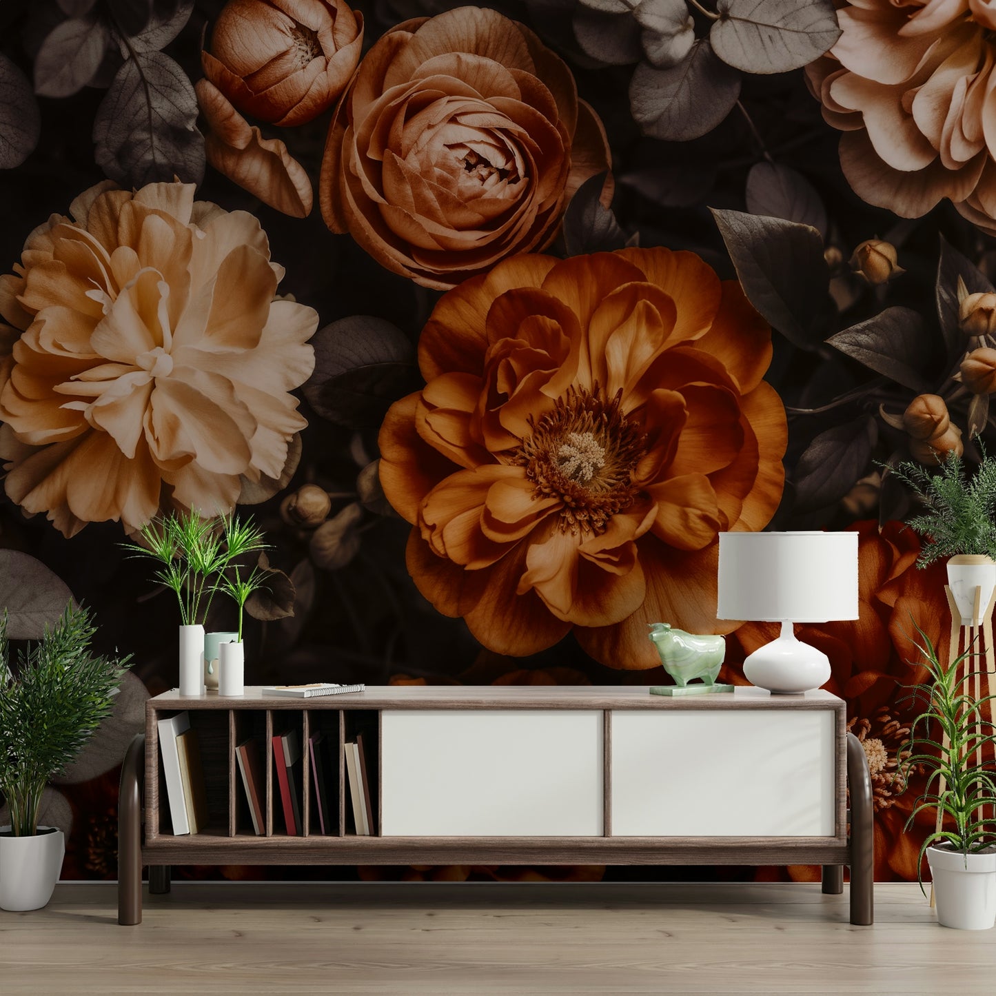 Detailed view of the soft, watercolor-like strokes

