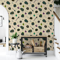 Boo! Halloween Fun Pearl wallpaper on a wall

