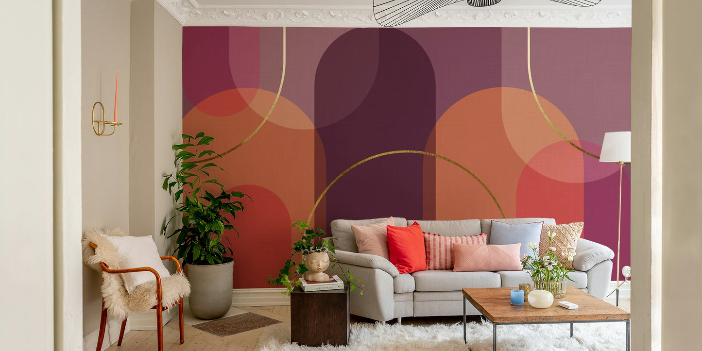 High-quality image of the retro curves wallpaper

