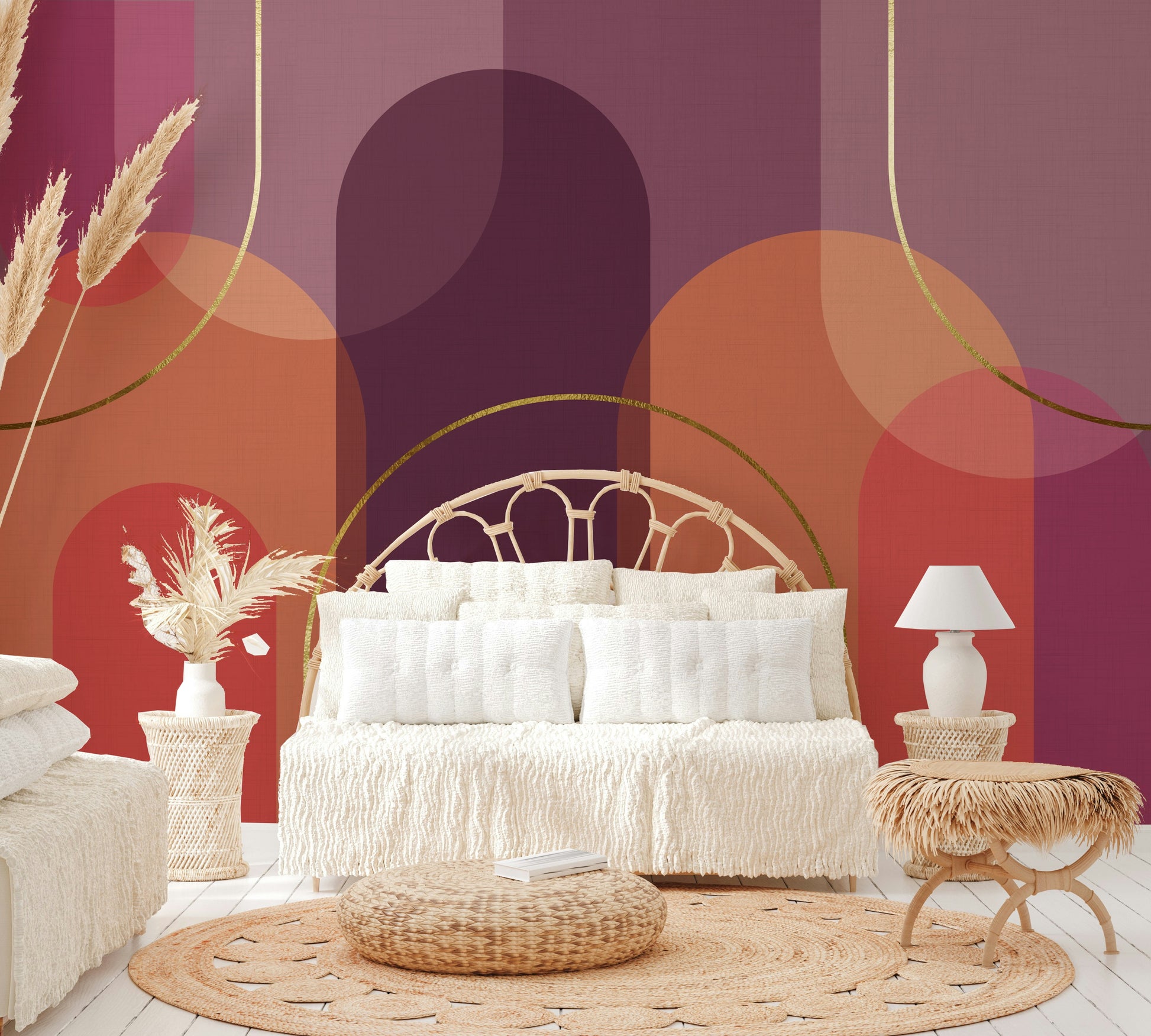 Detailed view of the soft, flowing lines

