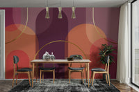 An interior with a cozy and nostalgic accent wall

