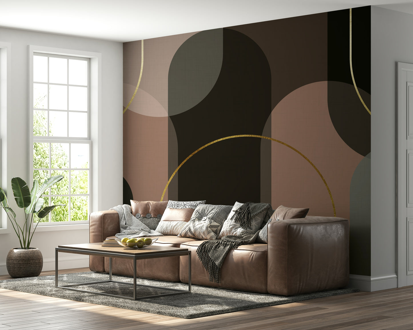 Detailed view of the soft, flowing lines

