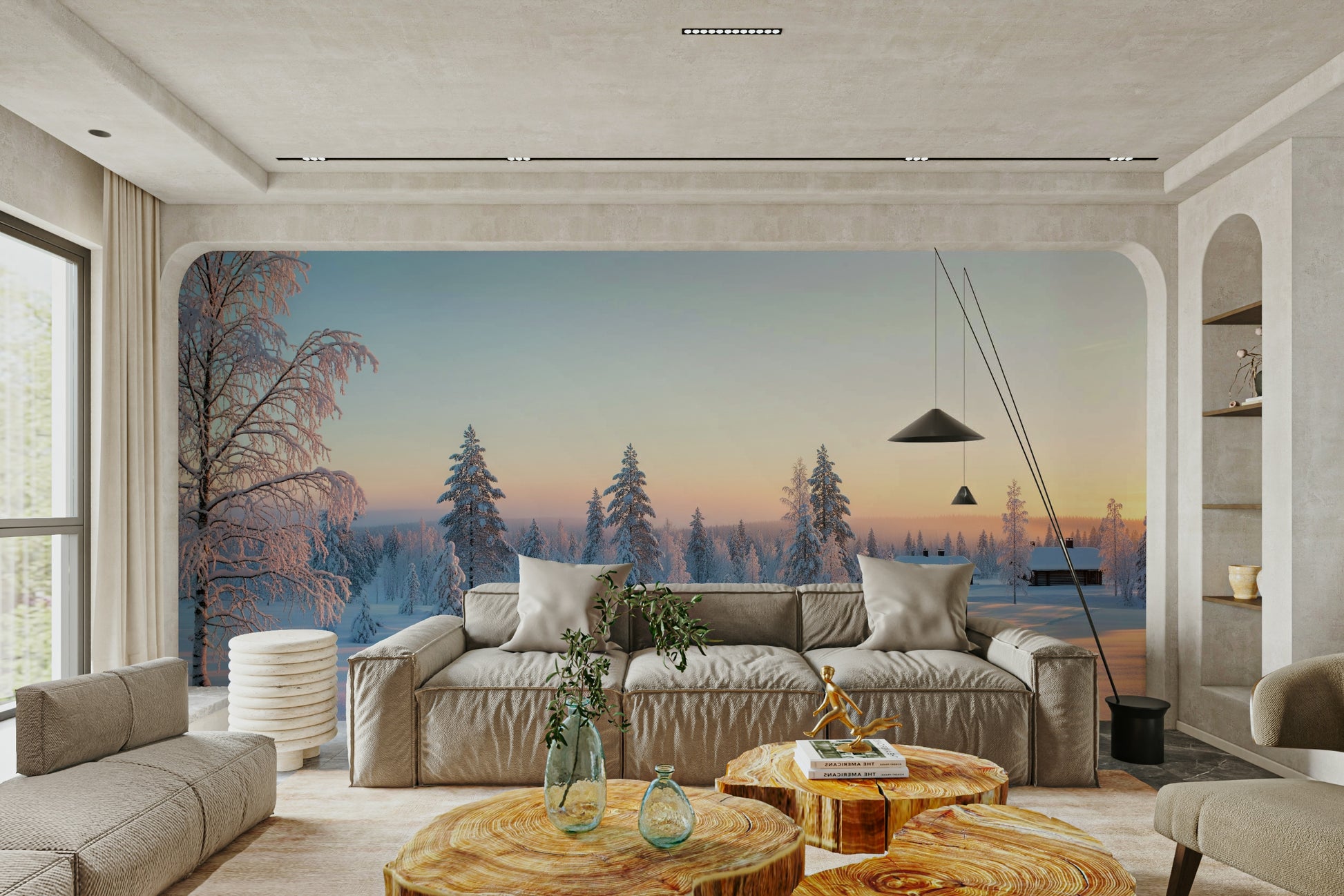 The air appears crisp, still, and very cold.
