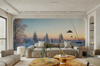 The air appears crisp, still, and very cold.
