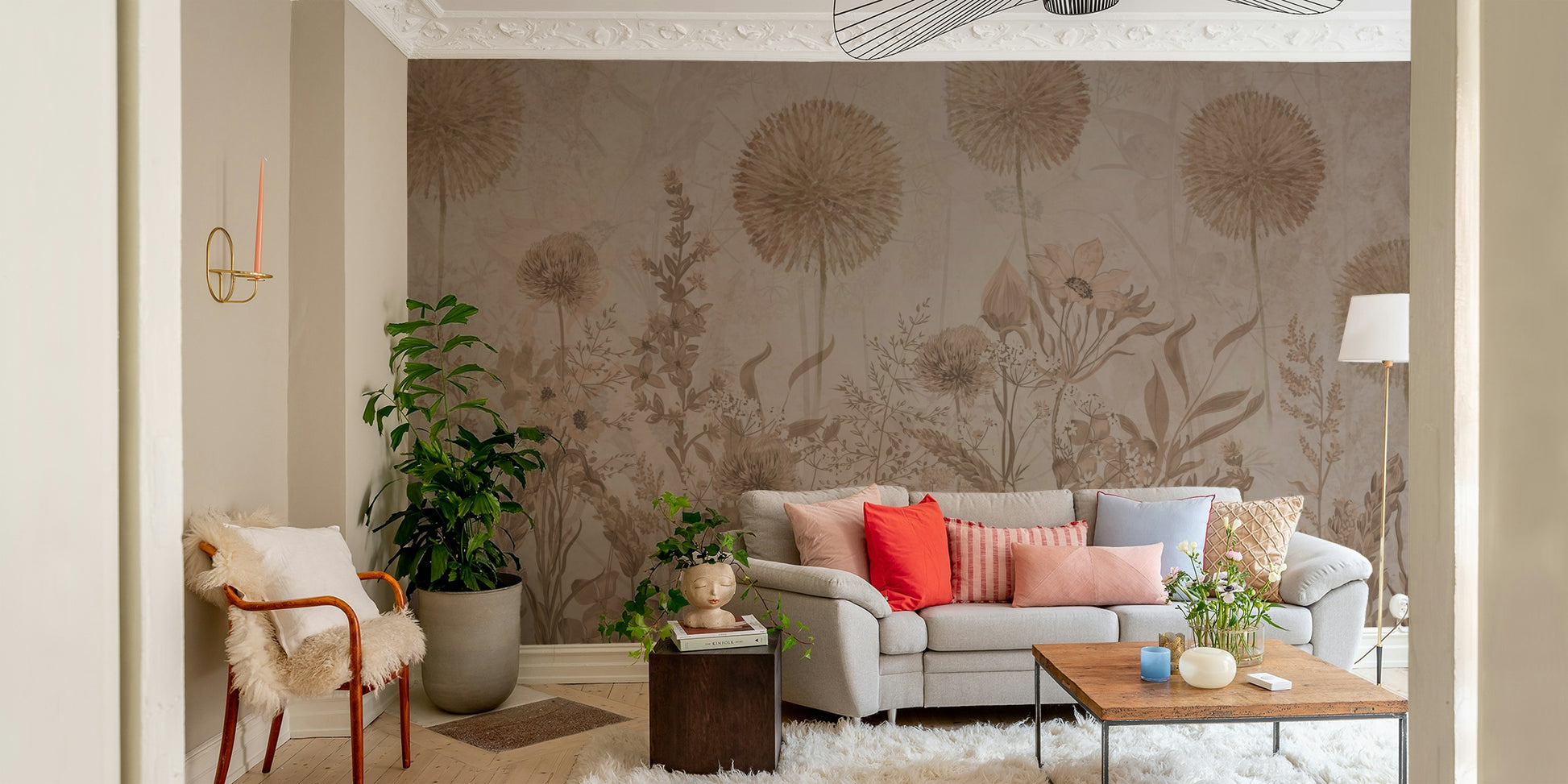 The flowers are in bloom, with many petals and leaves.

