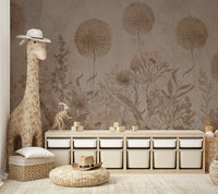 The flowers have organic, flowing shapes.

