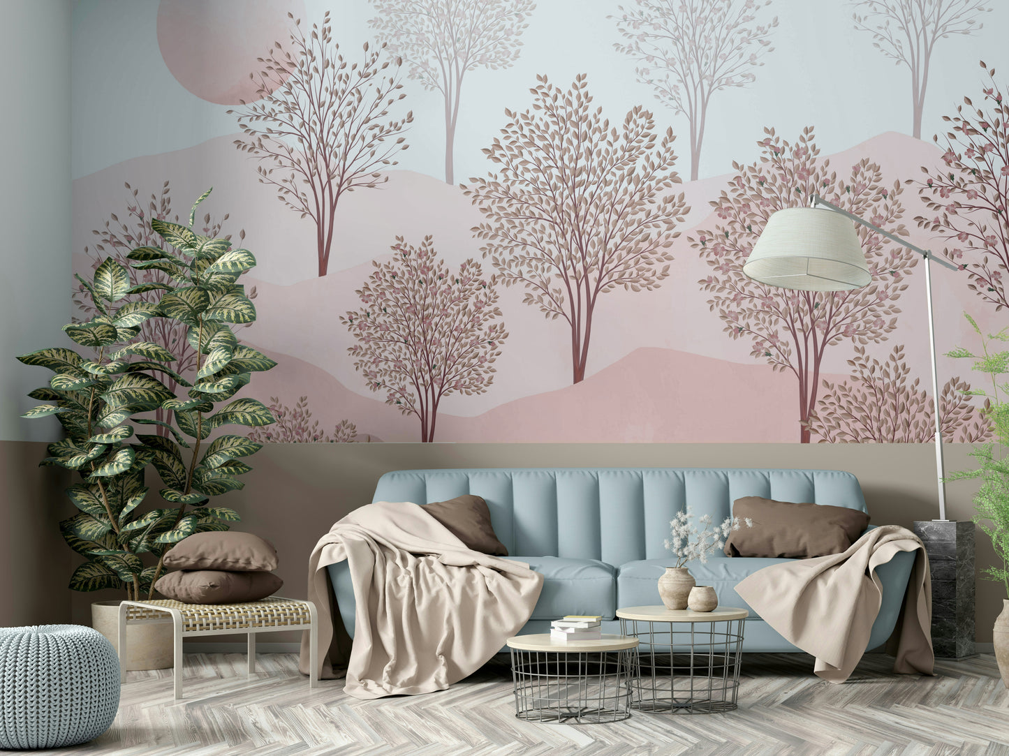 The composition is balanced and peaceful.

