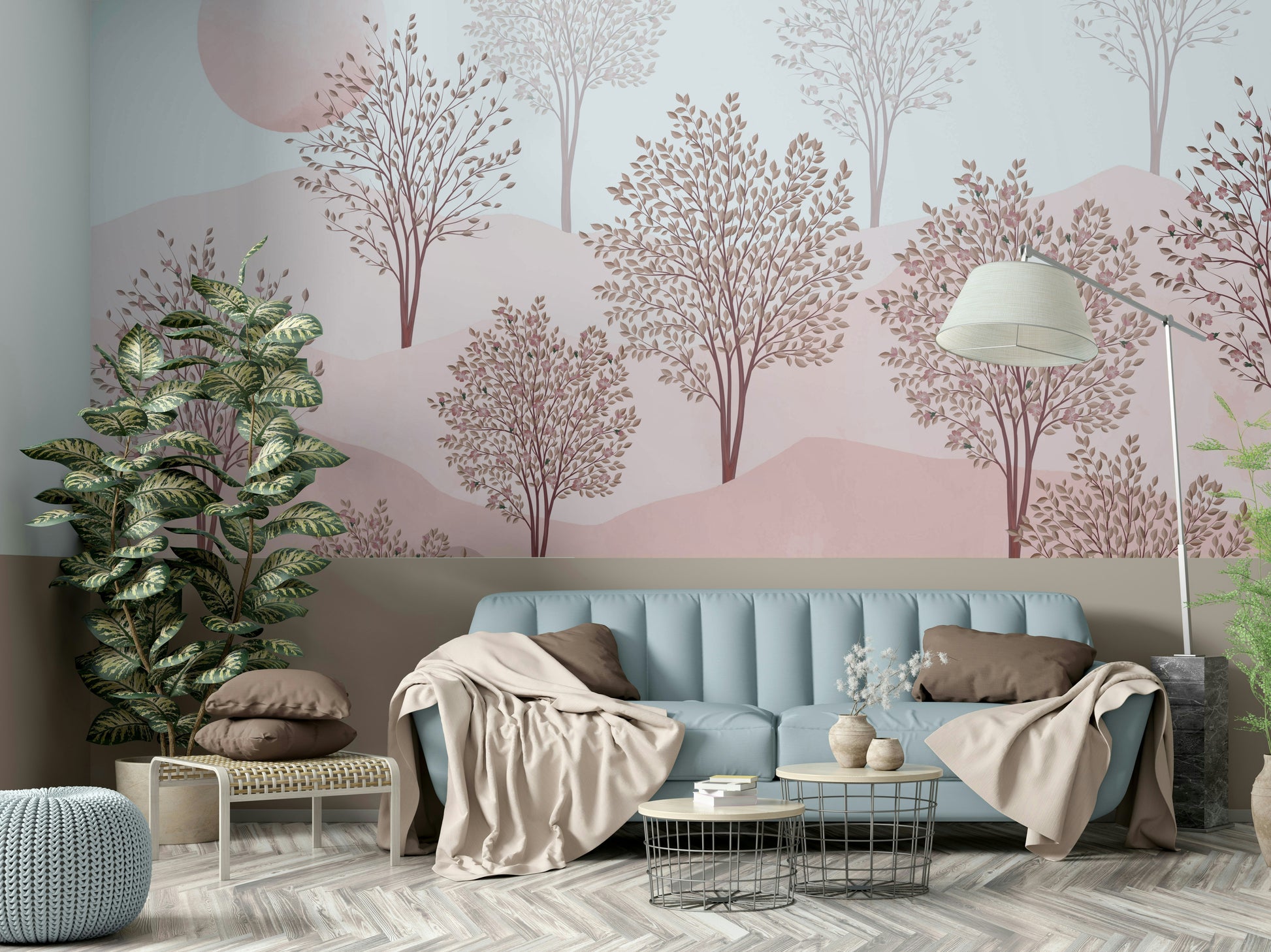 The composition is balanced and peaceful.

