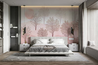 The colors are soft and dreamy, with shades of pink, white, and light green.

